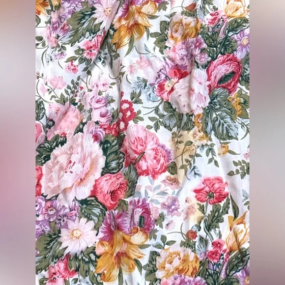 Vtg 80s Floral Cottagecore High Waist Floral Midi Skirt With Pockets XS - Picture 14 of 14